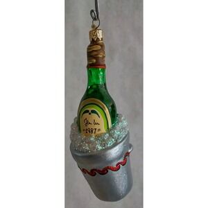 Glass Ornament "A Toast" Champagne - Hand Painted in Poland - Radko Inspired
